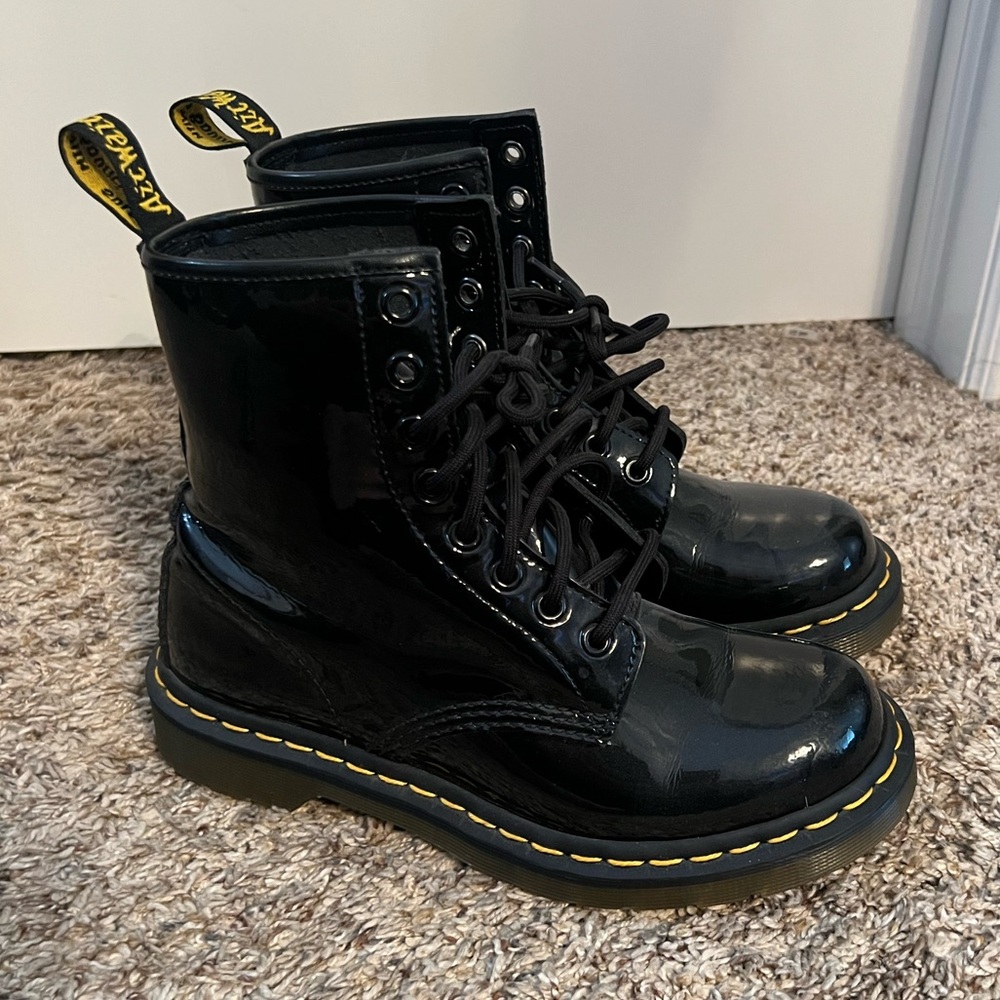 Dr. Martens Black Patent Leather Boots